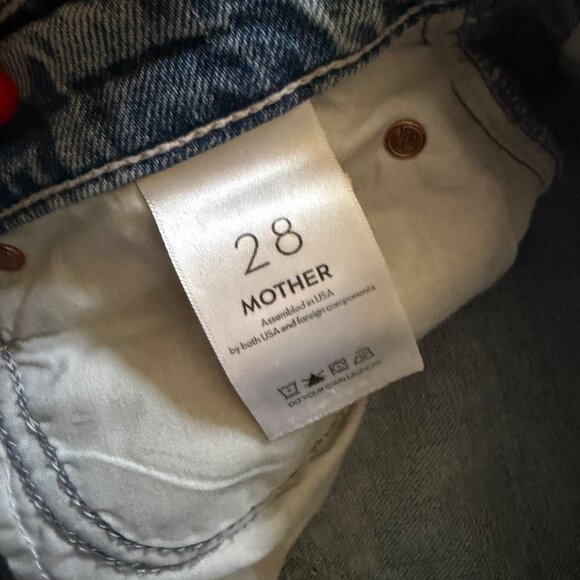 MOTHER Superior The Swooner Rascal Ankle Jeans Womens Size 28 Signs & Symbols - Picture 7 of 12